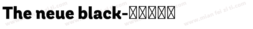 The neue black字体转换